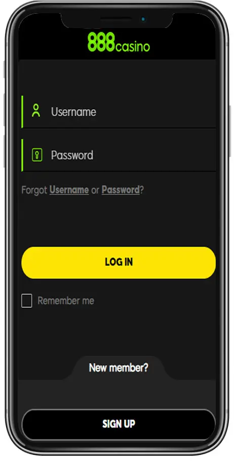 Phone login CASINO 888