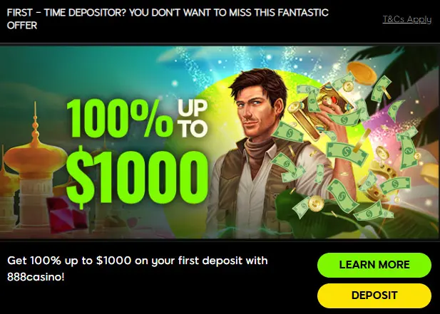 Offer 1000$ CASINO 888